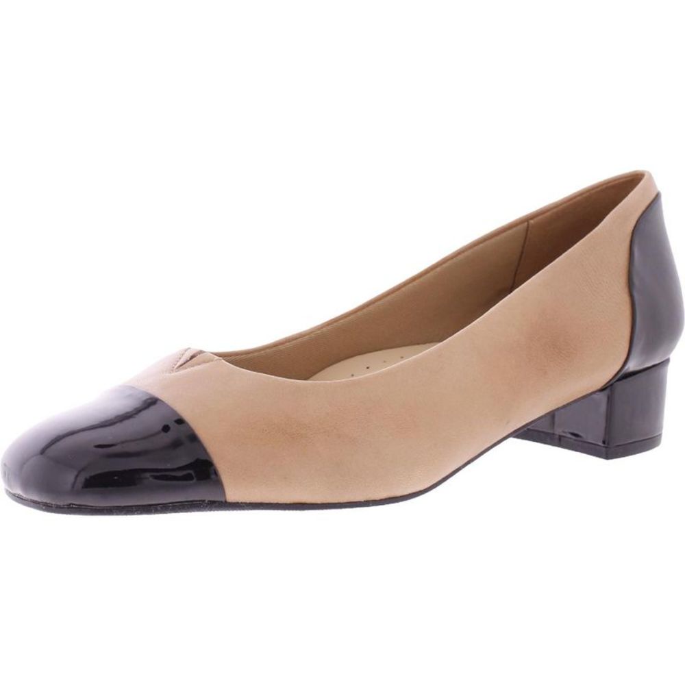 Trotters Womens Daisy Tan Leather Round Toe Heels Shoes NWT
